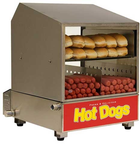 Winco BenchmarkUSA 120 Volt Dog Pound Hot Dog Steamer, 15 x 16 x 19 inch -- 1 set