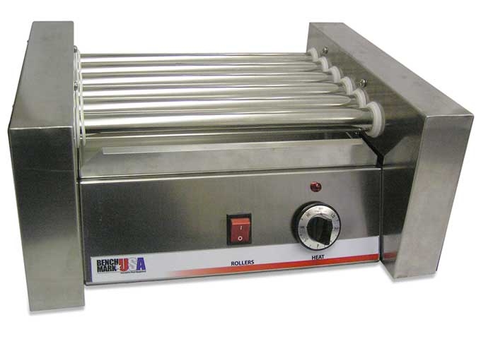Winco BenchmarkUSA 120 Volt 10 Dog Hot Dog Roller Grill, 16 x 13 x 8 inch -- 1 set