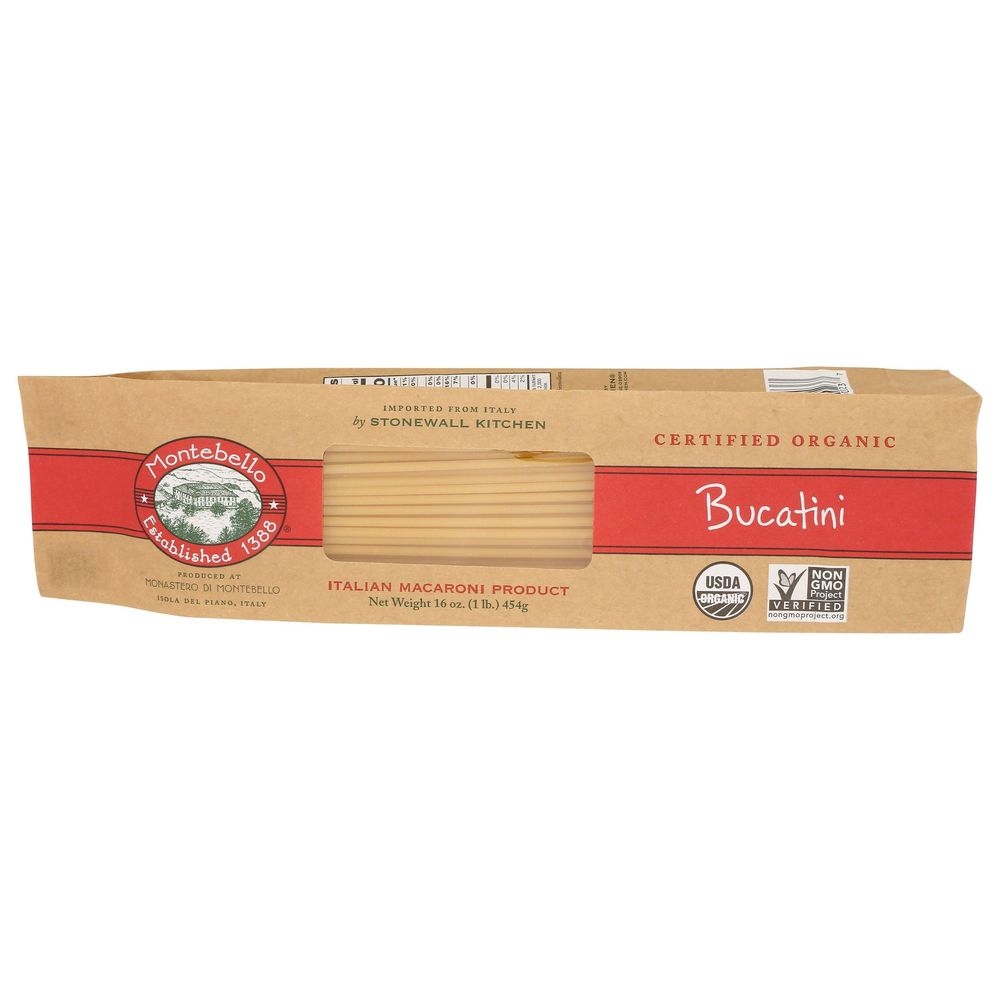 Montebello Organic Bucatini Pasta, 1 Pound -- 12 per case