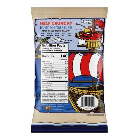 Pirates Booty Aged White Cheddar Cheese Puffs, 1 Ounce -- 24 per case.