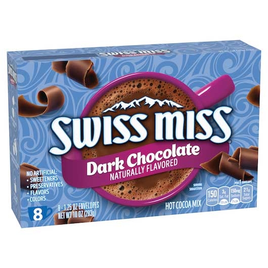 Swiss Miss Dark Chocolate Sensation Hot Cocoa Mix Envelope, 10 Ounce -- 12 per case.