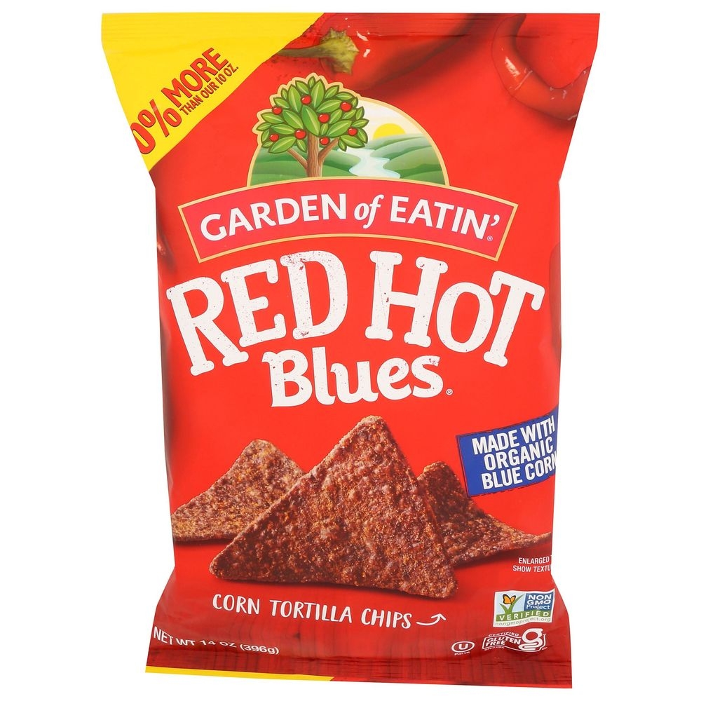 Garden of Eatin Red Hot Blue Tortilla Chips, 14 Ounce -- 6 per case