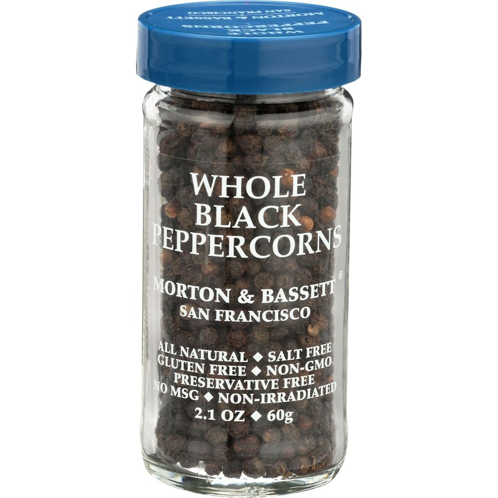 Morton and Bassett Whole Black Peppercorn, 2.1 Ounce -- 3 per case