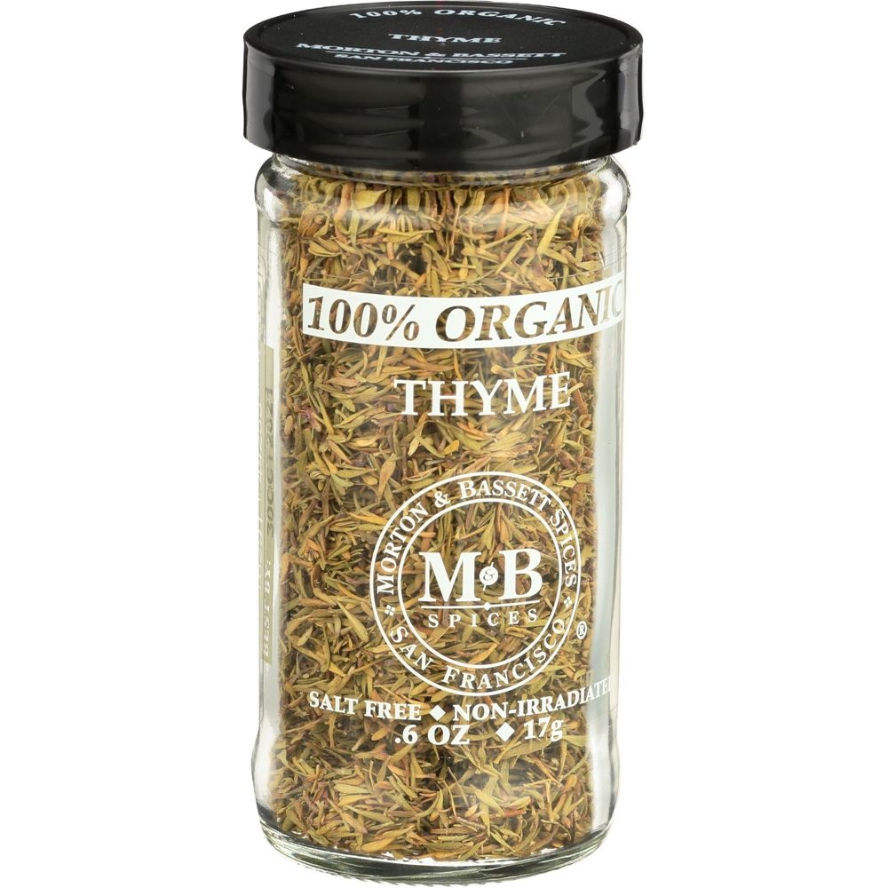 Morton and Basset Organic Thyme, 0.9 Ounce -- 3 per case