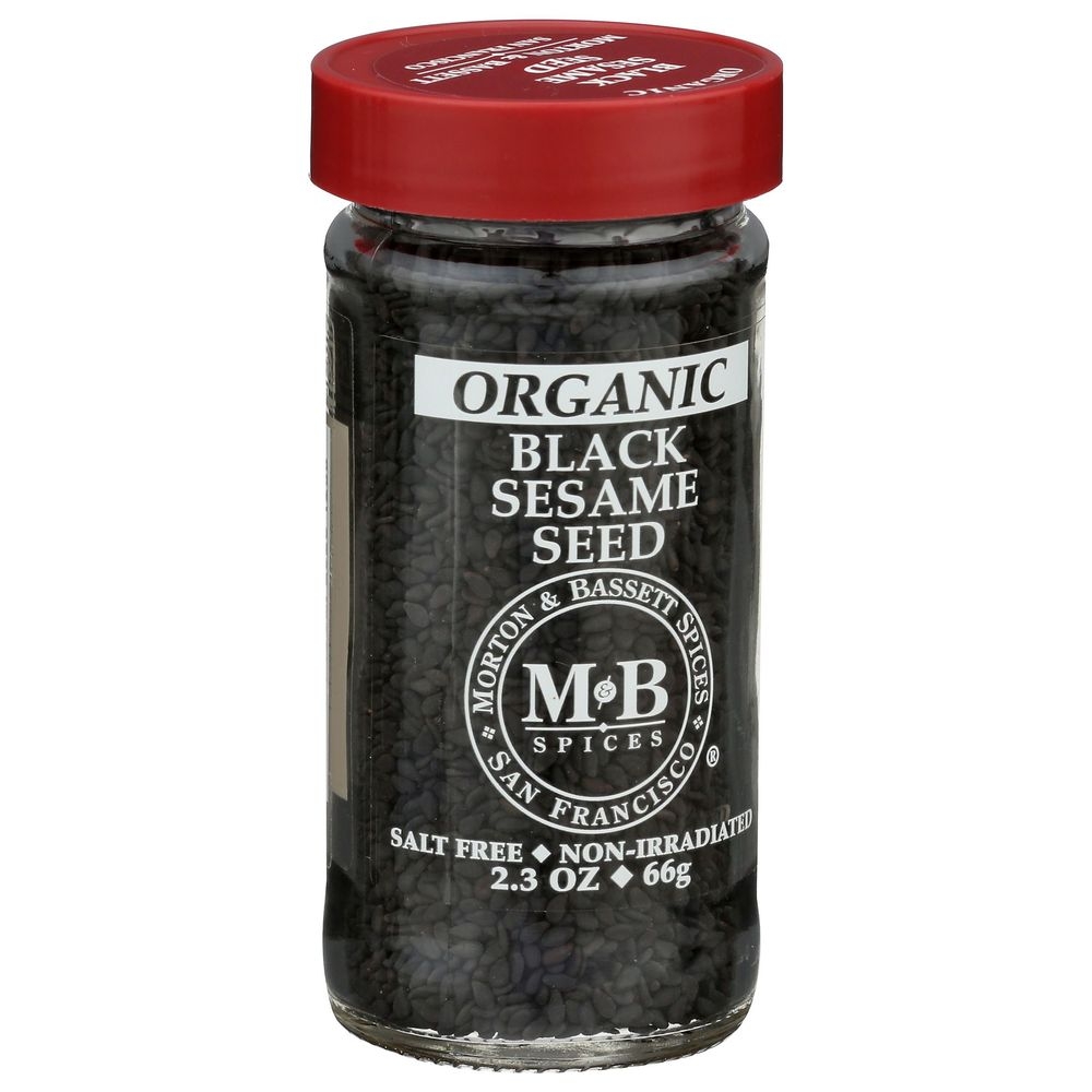 Morton and Bassett Organic Black Sesame Seeds, 2.3 Ounce -- 3 per case