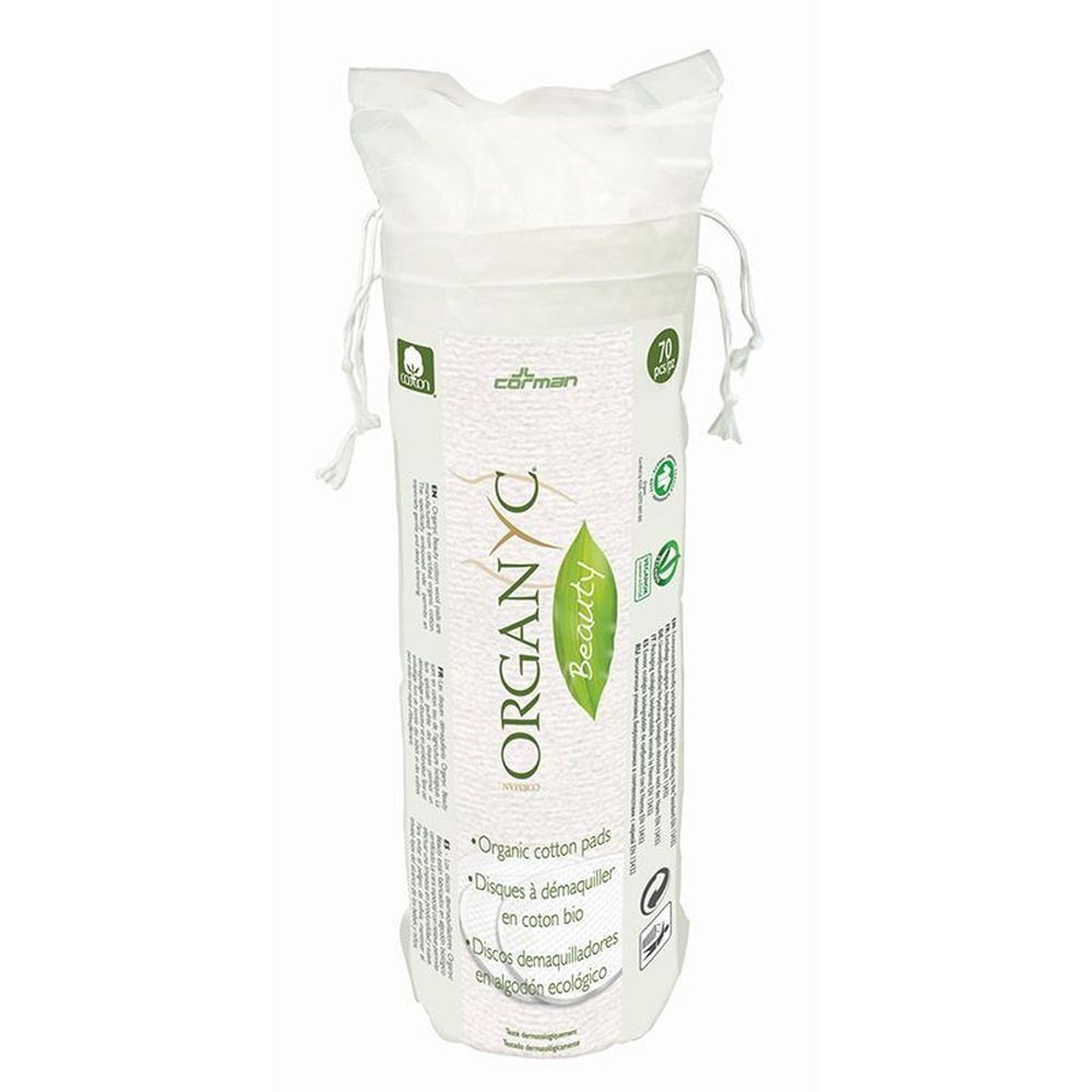 Organyc Beauty Cotton Pads, 70 count