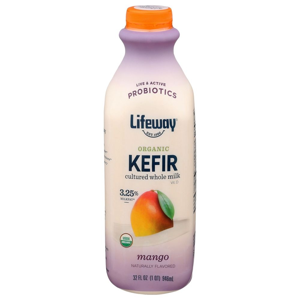 Lifeway Organic Mango Whole Milk Kefir, 32 Fluid Ounce -- 6 per case