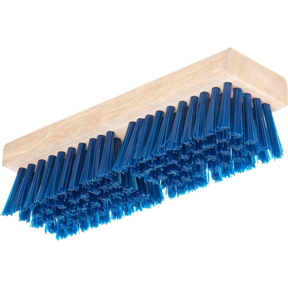 Carlisle 3617514 Flo-Pac Blue Stiff Polypropylene Deck Scrub, 10 inch Length