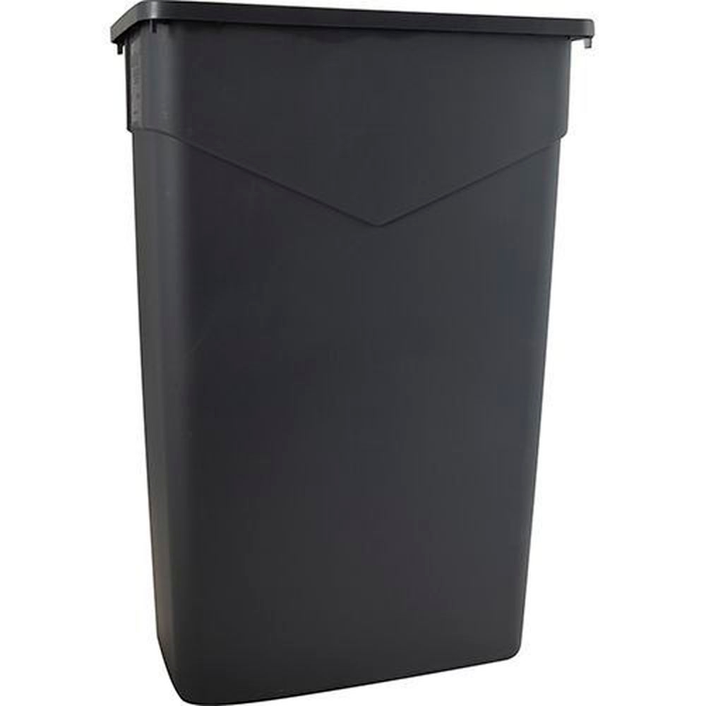 Carlisle 34202323 Trimline Polyethylene Gray Rectangular Trash Can, 23 Gallon Capacity