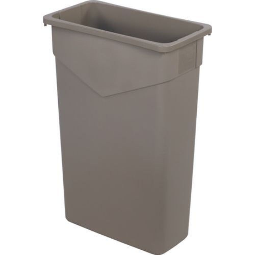 Carlisle 34202306 Trimline Polyethylene Beige Rectangular Trash Can, 23 Gallon Capacity