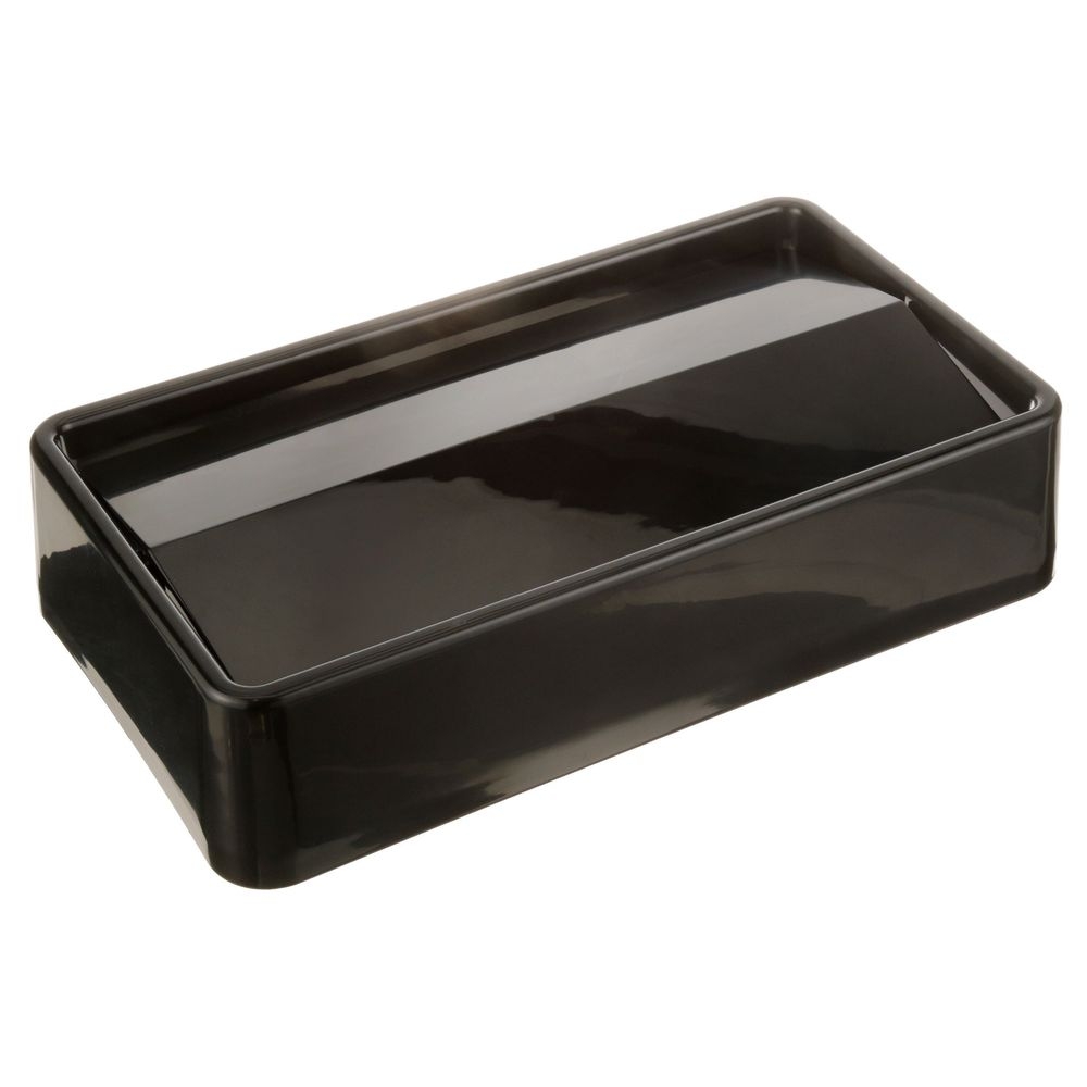 Carlisle 34202403 TrimLine ABS Black Swing Top Lid for 15 and 23 Gallon Rectangle Trash Can, 20.19 x 11.56 x 4.50 inch