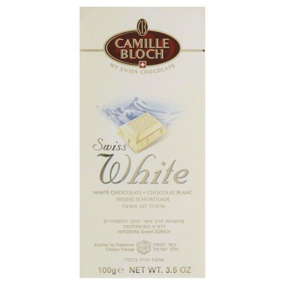 Camille Bloch Swiss White Chocolate Bar, 3.5 Ounce -- 18 per case