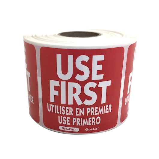 National Checking Durapeel Use First Label, 2 x 2 inch -- 250 per case