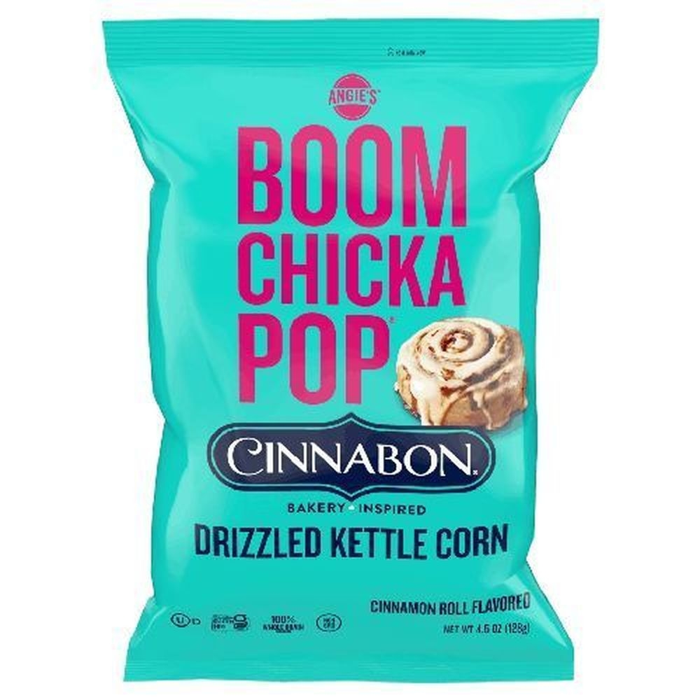 Angies BOOMCHICKAPOP Cinnabon Drizzled Kettle Corn, 4.5 Ounce -- 6 per case