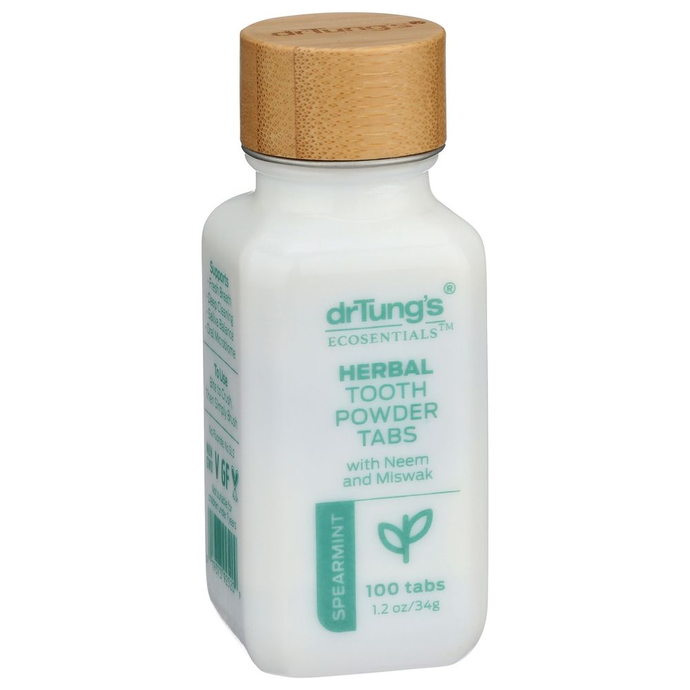 Drtung's Spearmint Herbal Tooth Powder Tabs, 100 Count -- 3 Per Case