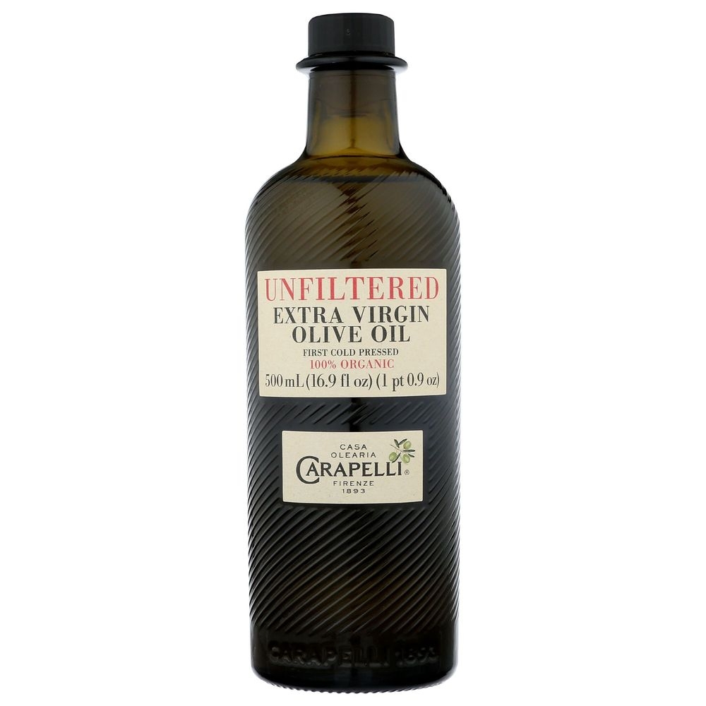 Carapelli Unfiltered Organic Extra Virgin Olive Oil, 500 Milliliter -- 6 per case