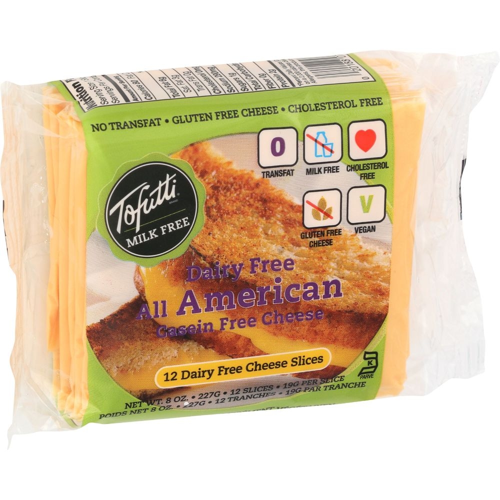 Tofutti Dairy Free All American Cheese Slices, 8 Ounce -- 12 per case