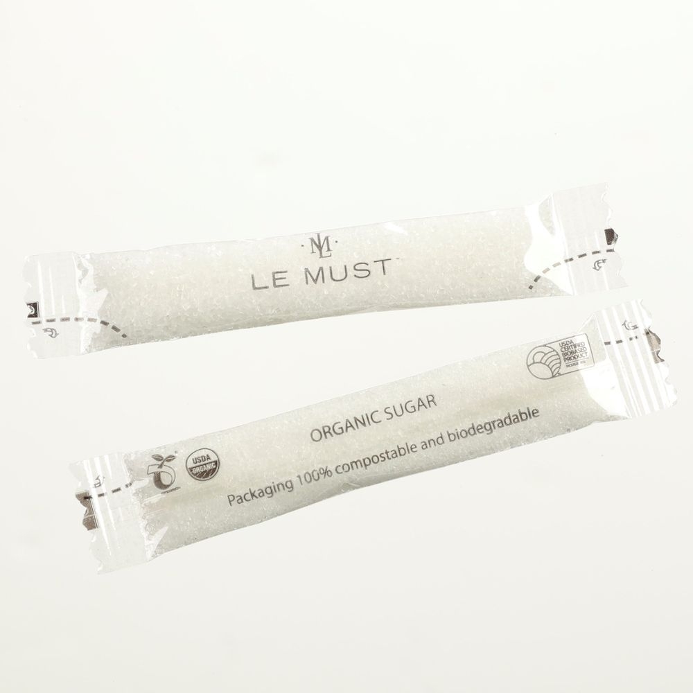 Le Must Organic White Cane Sugar, 4 Gram -- 1250 per case