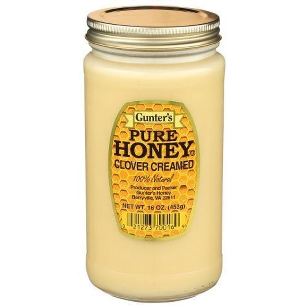 Gunters Clover Creamed Pure Honey, 16 Ounce -- 12 per case