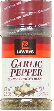 Lawrys Garlic Pepper, 2.6 Ounce -- 6 per case