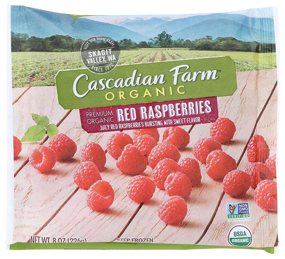 Cascadian Farm Organic Raspberries, 8 Ounce -- 12 per case.