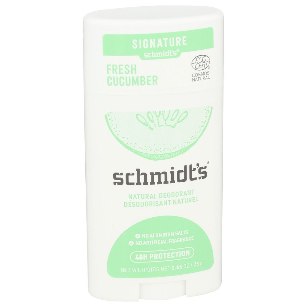 Schmidts Freshener Cucumber Deodorant Stick, 2.65 Ounce