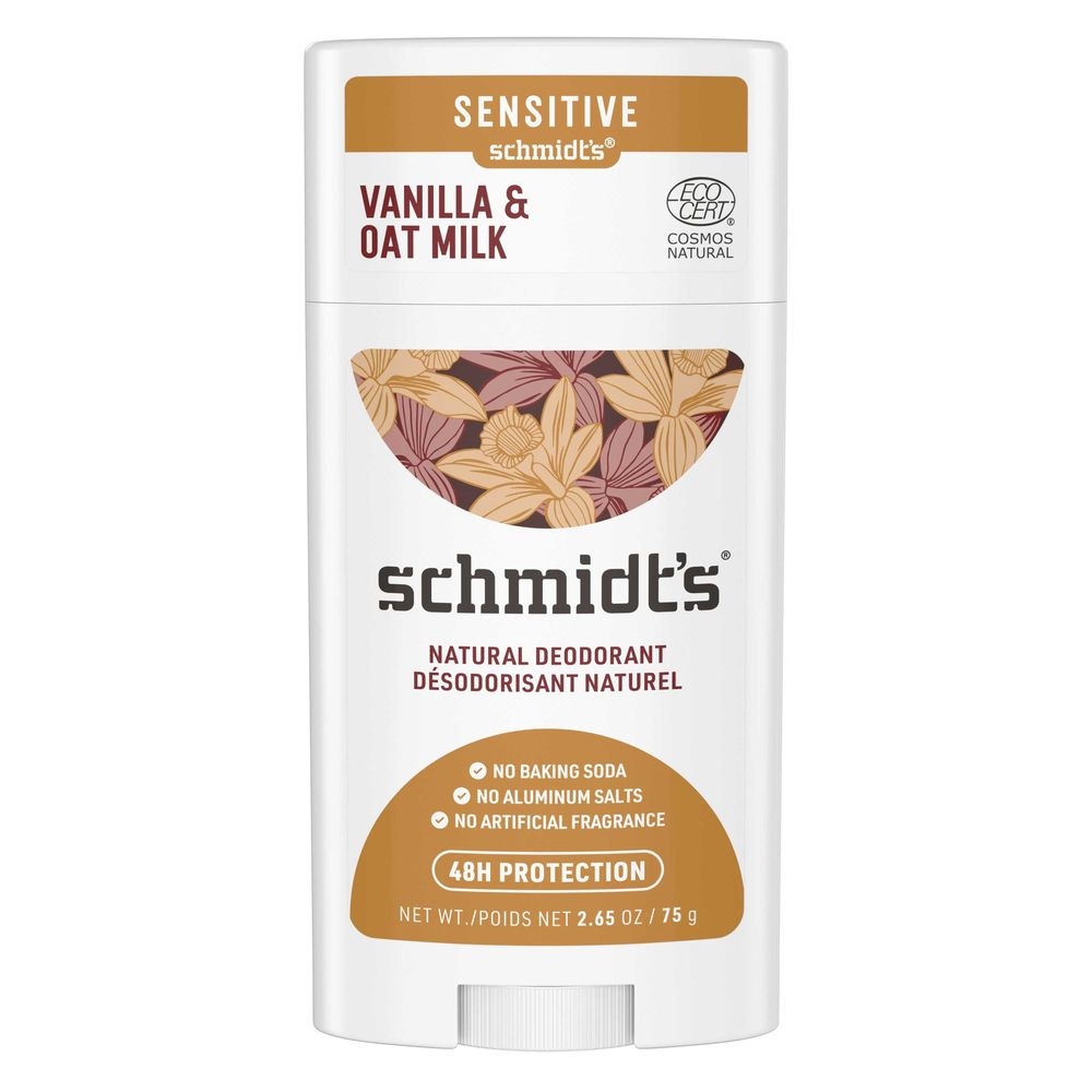 Schmidts Oat Milk and Vanilla Aluminum Free Deodorant, 2.65 Ounce -- 12 per case