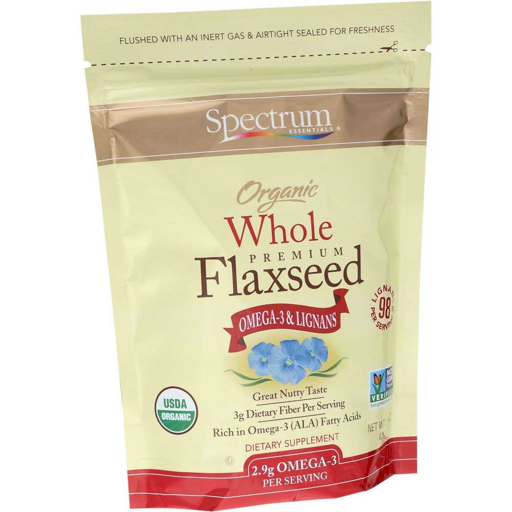 Spectrum Essentials Organic Whole Flaxseed, 15 Ounce