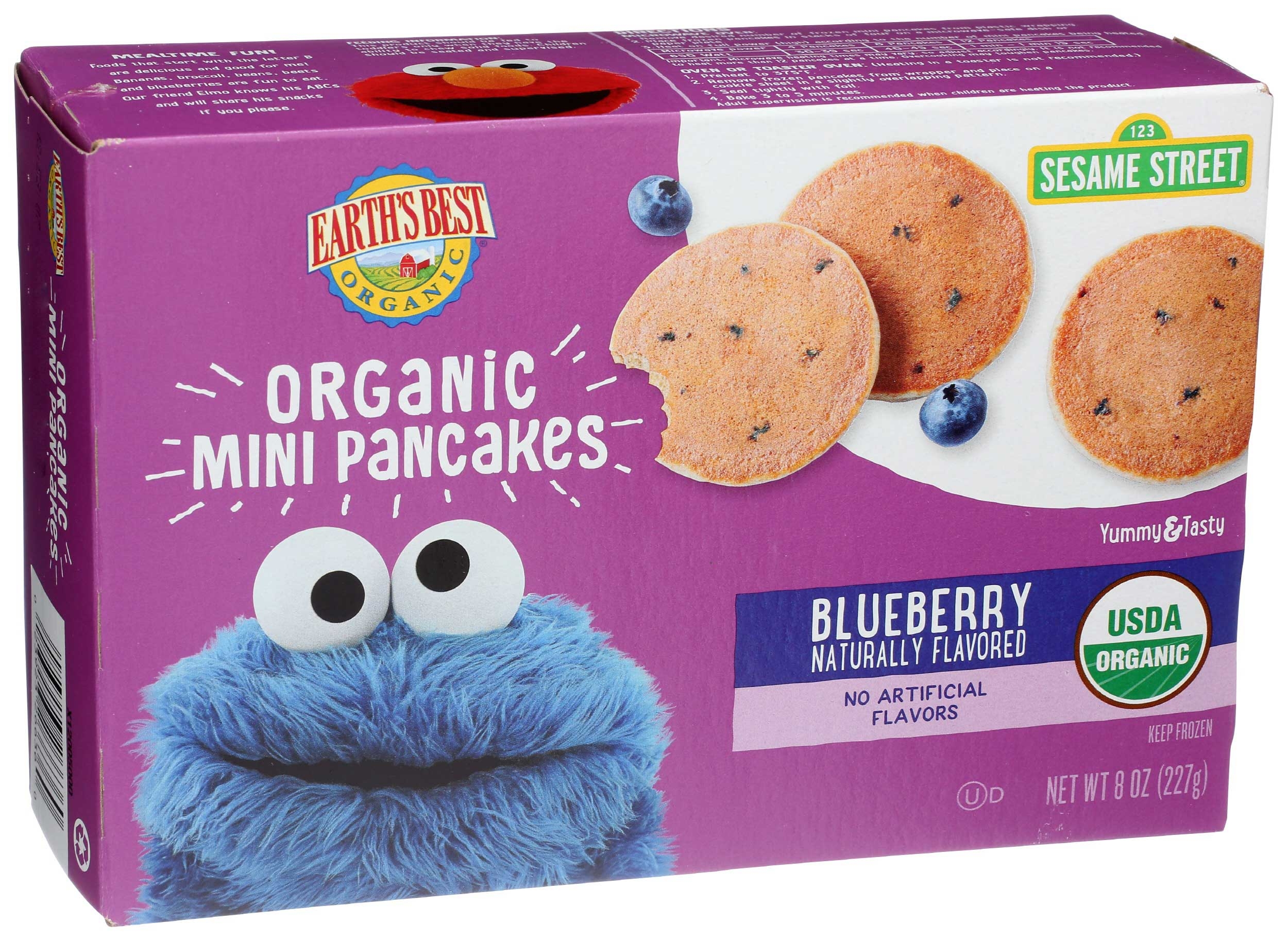 Earths Best Organic Blueberry Mini Pancake, 8 Ounce -- 12 per case