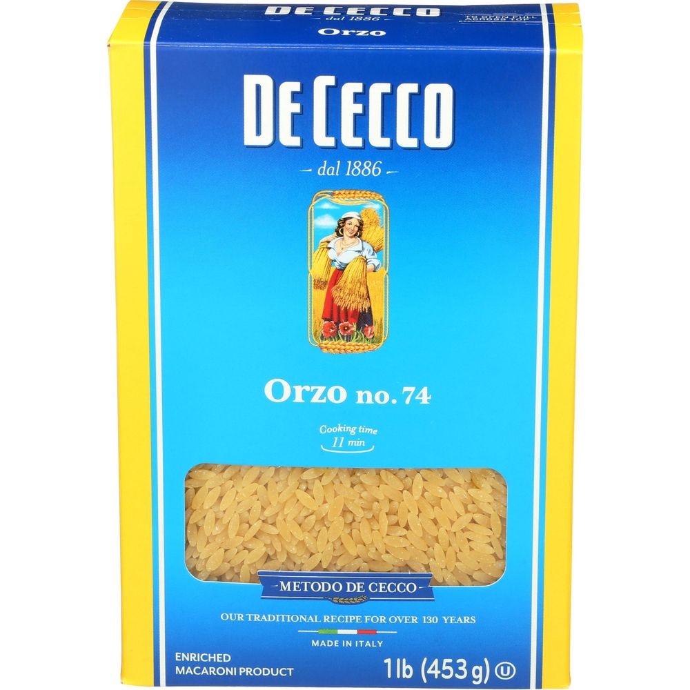 De Cecco No.74 Orzo Pasta, 16 Ounce -- 20 per case