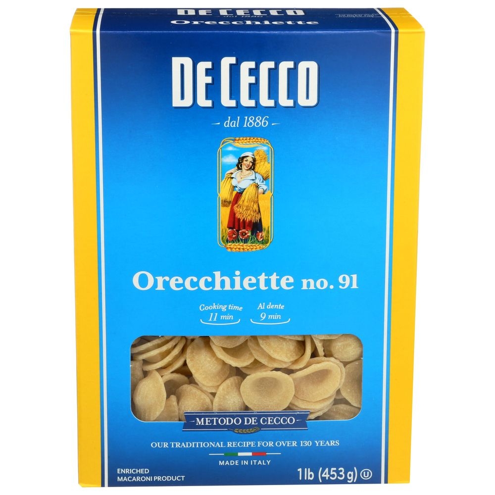 De Cecco Orecchiette No 91 Pasta, 16 Ounce -- 12 per case