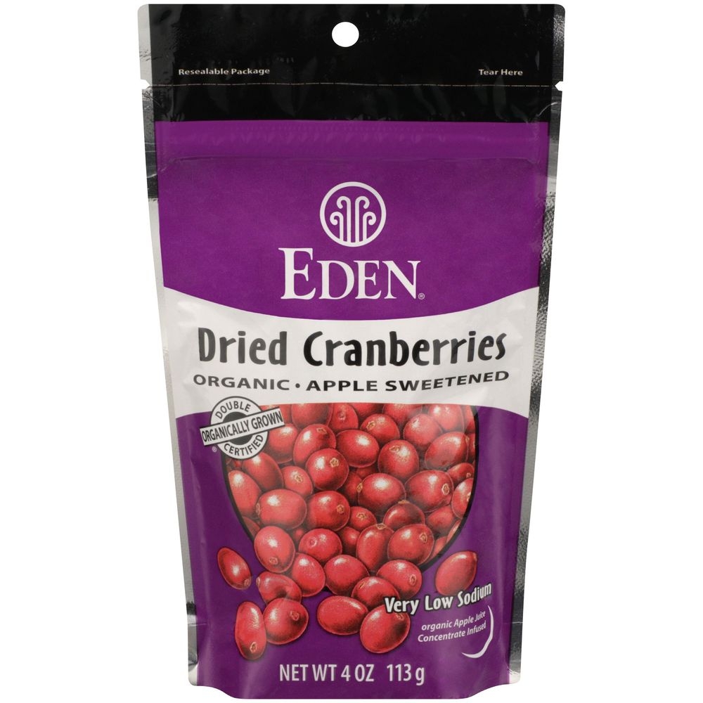 Eden Organic Dried Cranberries, 4 Ounce