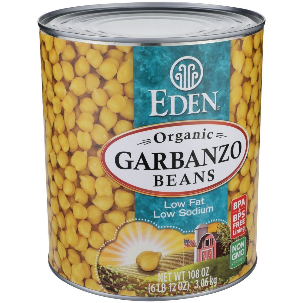 Eden Organic Garbanzo Beans, 108 Ounce -- 6 per case