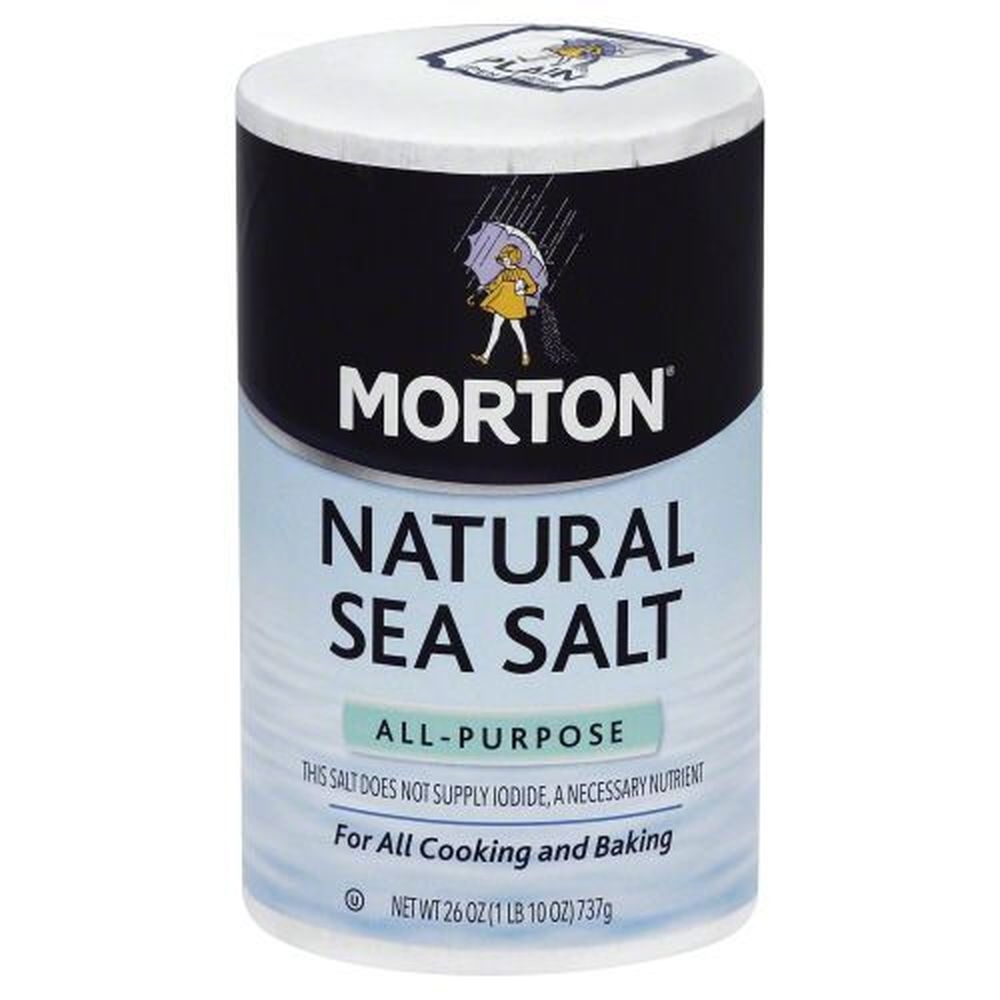 Morton All Purpose Natural Sea Salt, 26 Ounce -- 12 per case