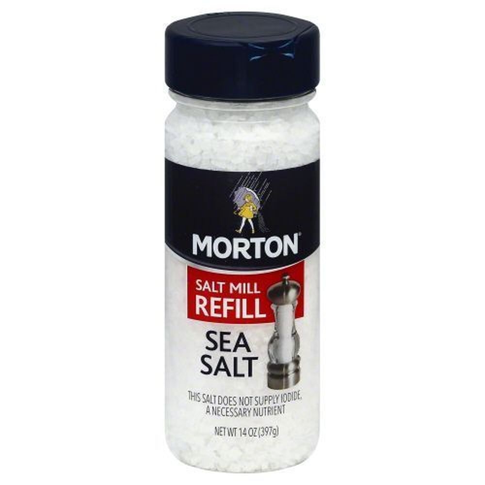 Morton Extra Coarse Sea Salt Grinder Refill, 14 Ounce -- 12 per case