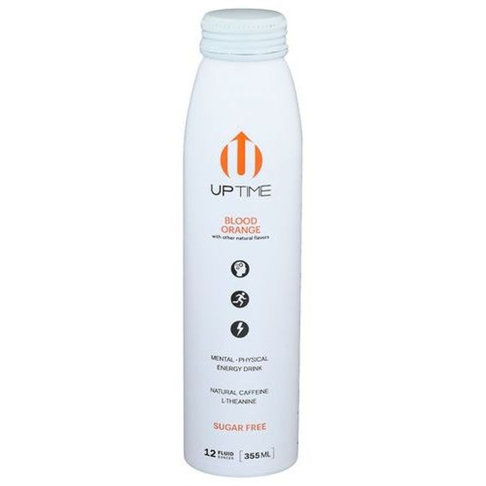 Uptime Blood Orange Zero Sugar Energy Drink, 12 Fluid Ounce -- 12 per case