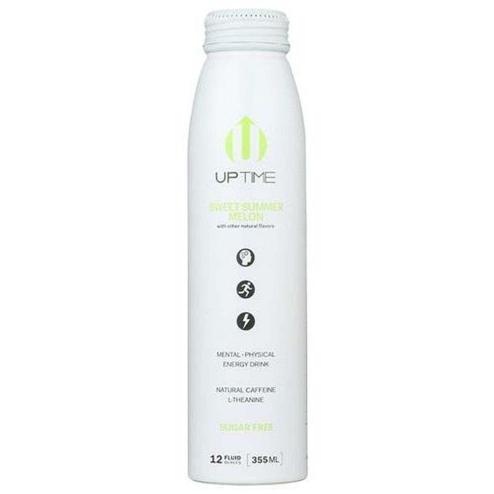 Uptime Summer Melon Zero Sugar Energy Drink, 12 Fluid Ounce -- 12 per case