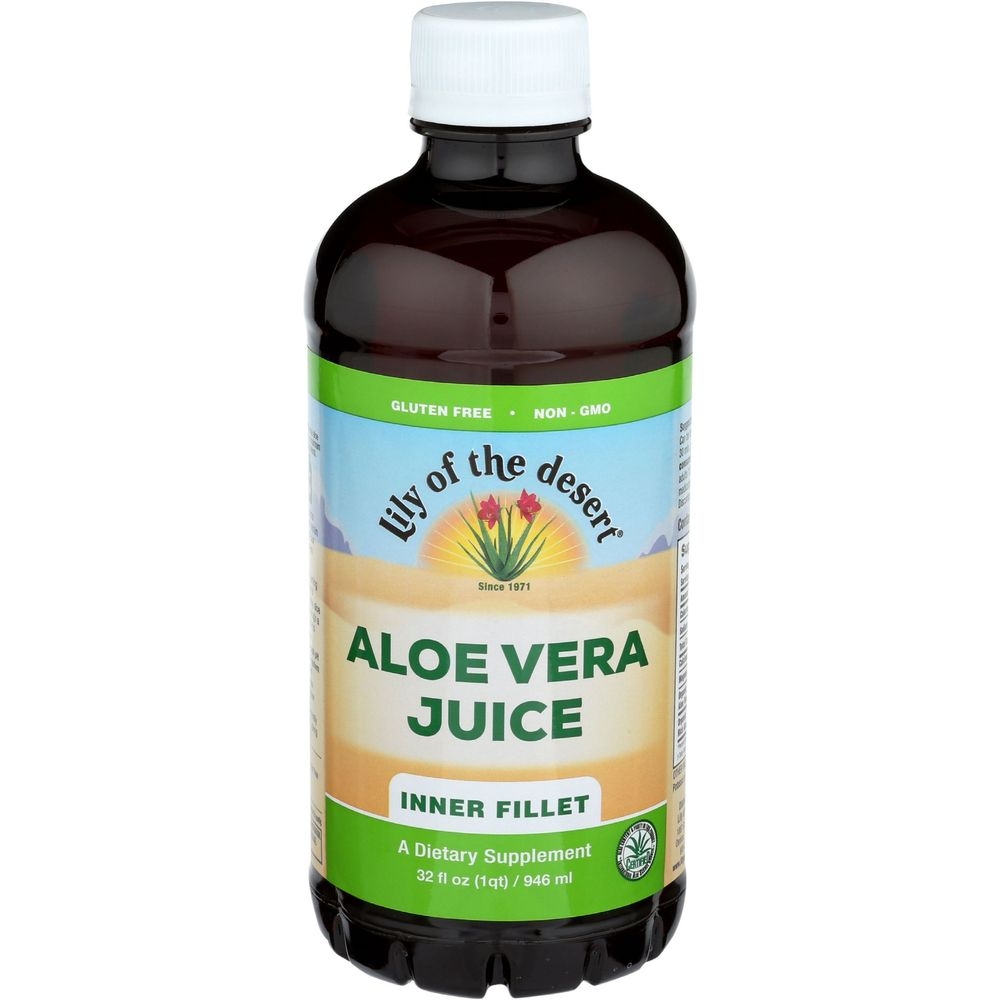Lily Of The Desert Organic Inner Fillet Aloe Vera Juice, 32 Fluid Ounce -- 3 per case