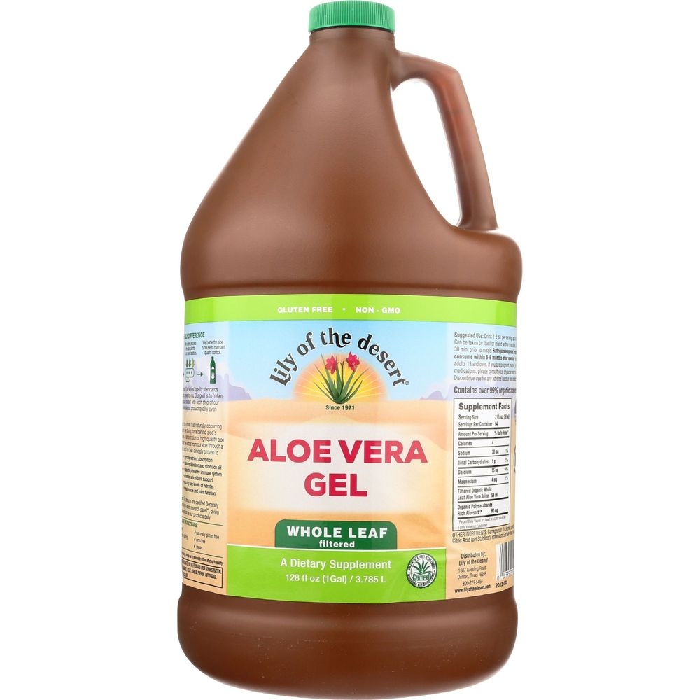 Lily of the Desert Original Whole Leaf Aloe Vera Gel, 128 Ounce