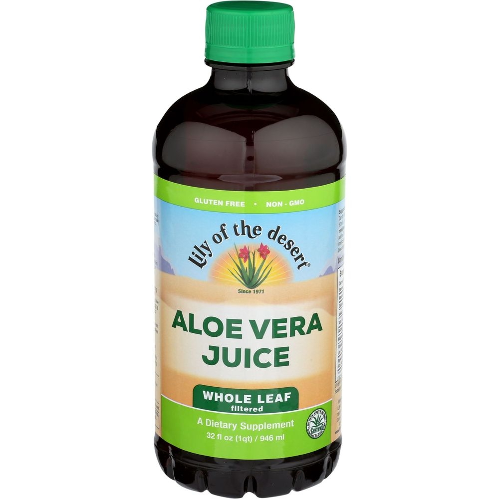 Lily Of The Desert Organic Whole Leaf Aloe Vera Juice, 32 Fluid Ounce -- 3 per case