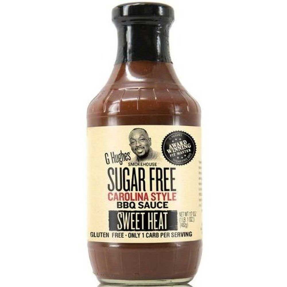 G Hughes Sugar Free Sweet Heat Carolina Style Barbeque Sauce, 17 Ounce -- 6 per case