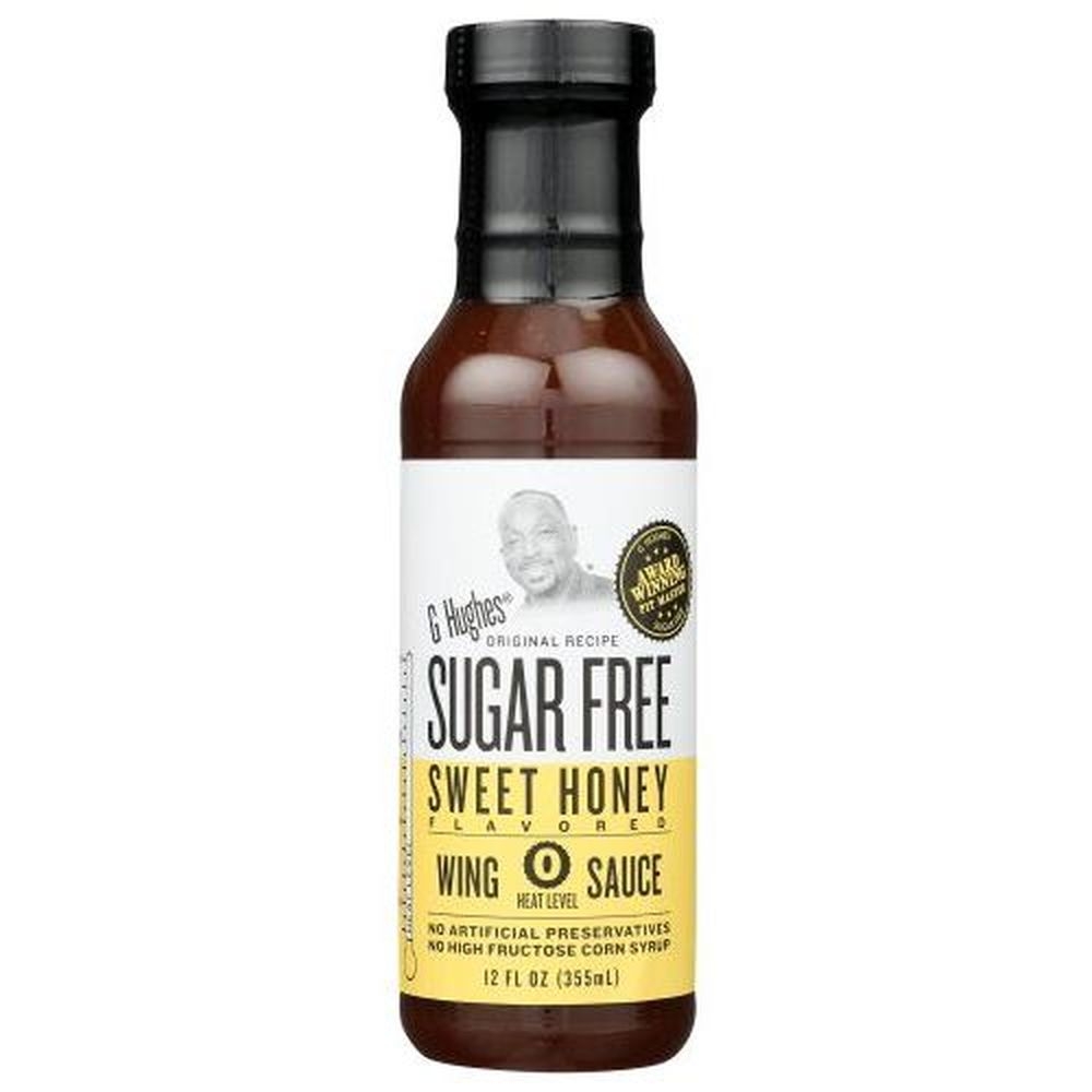 G Hughes Sugar Free Sweet Honey Wing Sauce, 12 Ounce -- 6 per case
