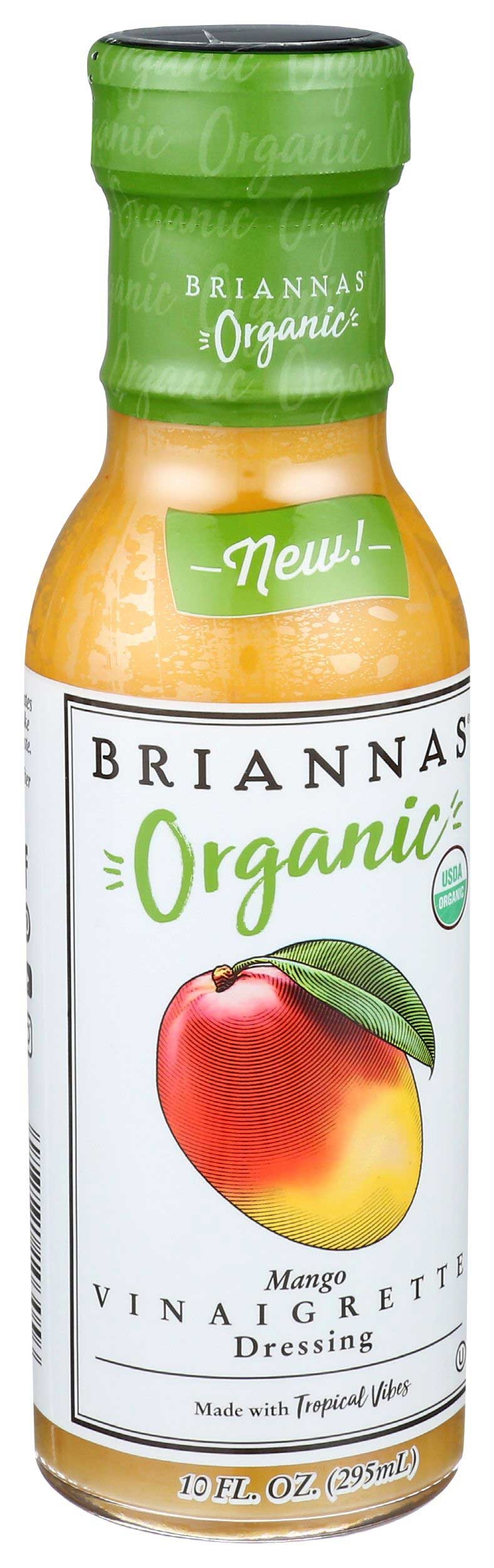 Briannas Organic Mango Vinaigrette Salad Dressing, 10 Fluid Ounce -- 6 per case