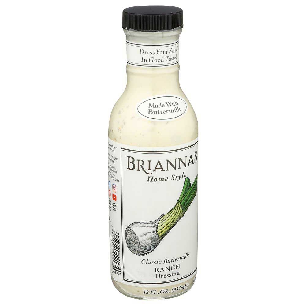 Briannas Classic Buttermilk Ranch Dressing, 12 Ounce -- 6 per case.