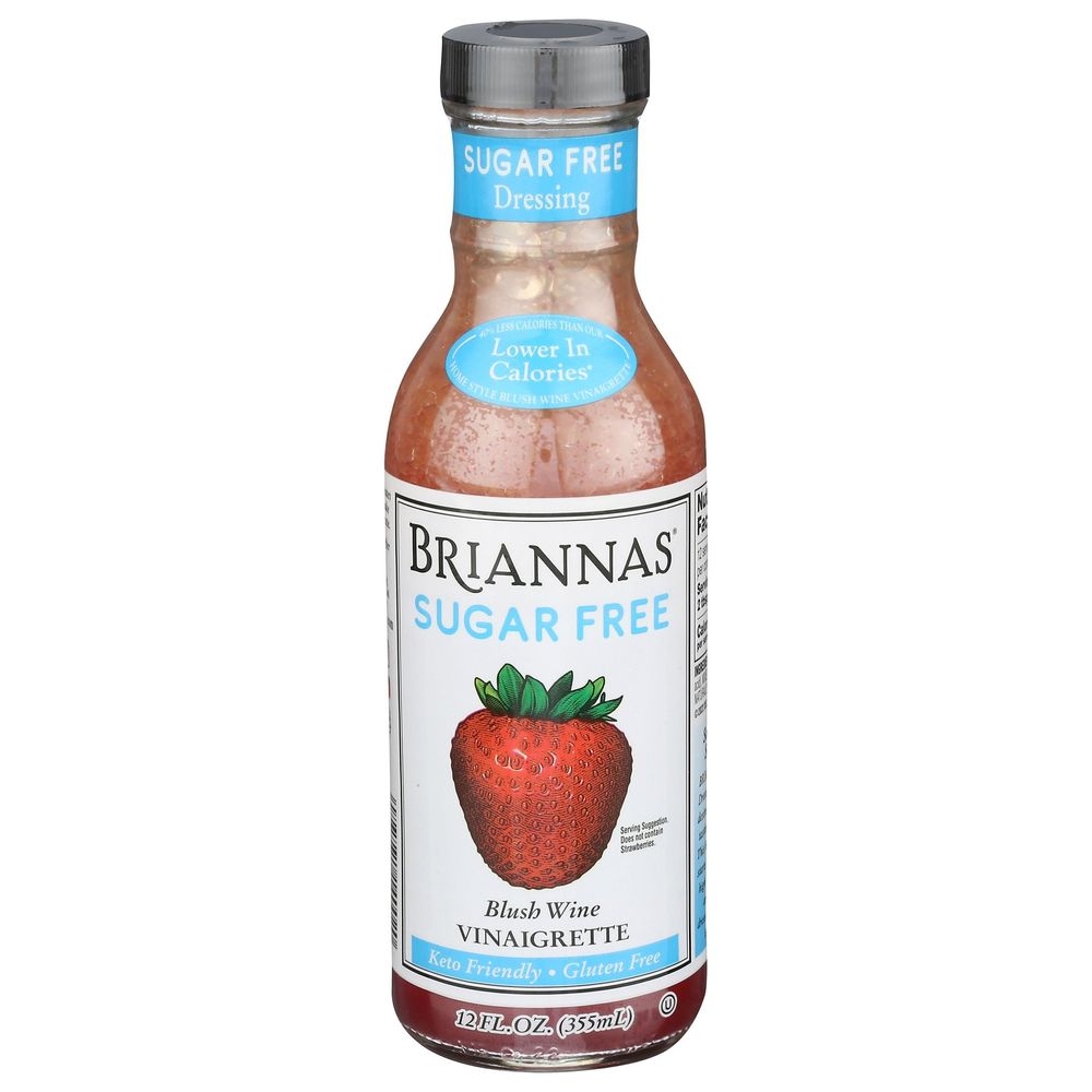 Briannas Sugar Free Blush Wine Vinaigrette Dressing, 12 Ounce -- 6 per case
