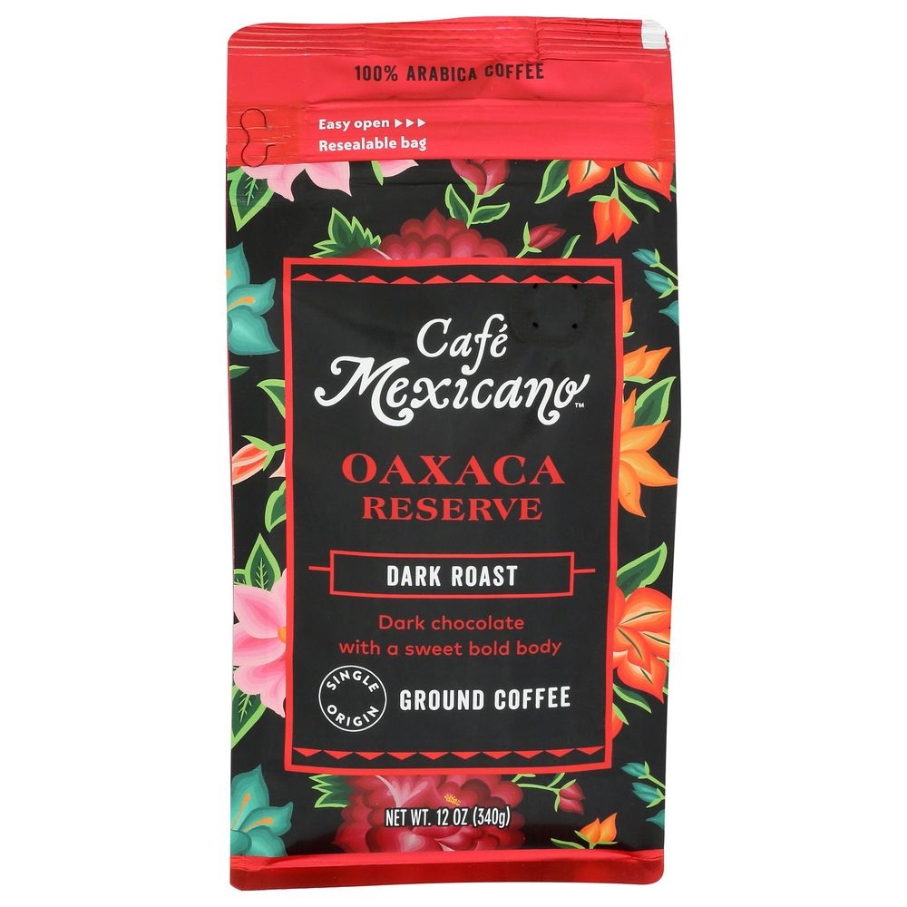 Cafe Mexicano Oaxaca Reserve Dark Roast Ground Coffee, 12 Ounce -- 6 per case