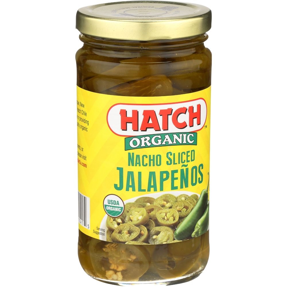 Hatch Organic Nacho Sliced Jalepenos, 12 Ounce -- 12 per case