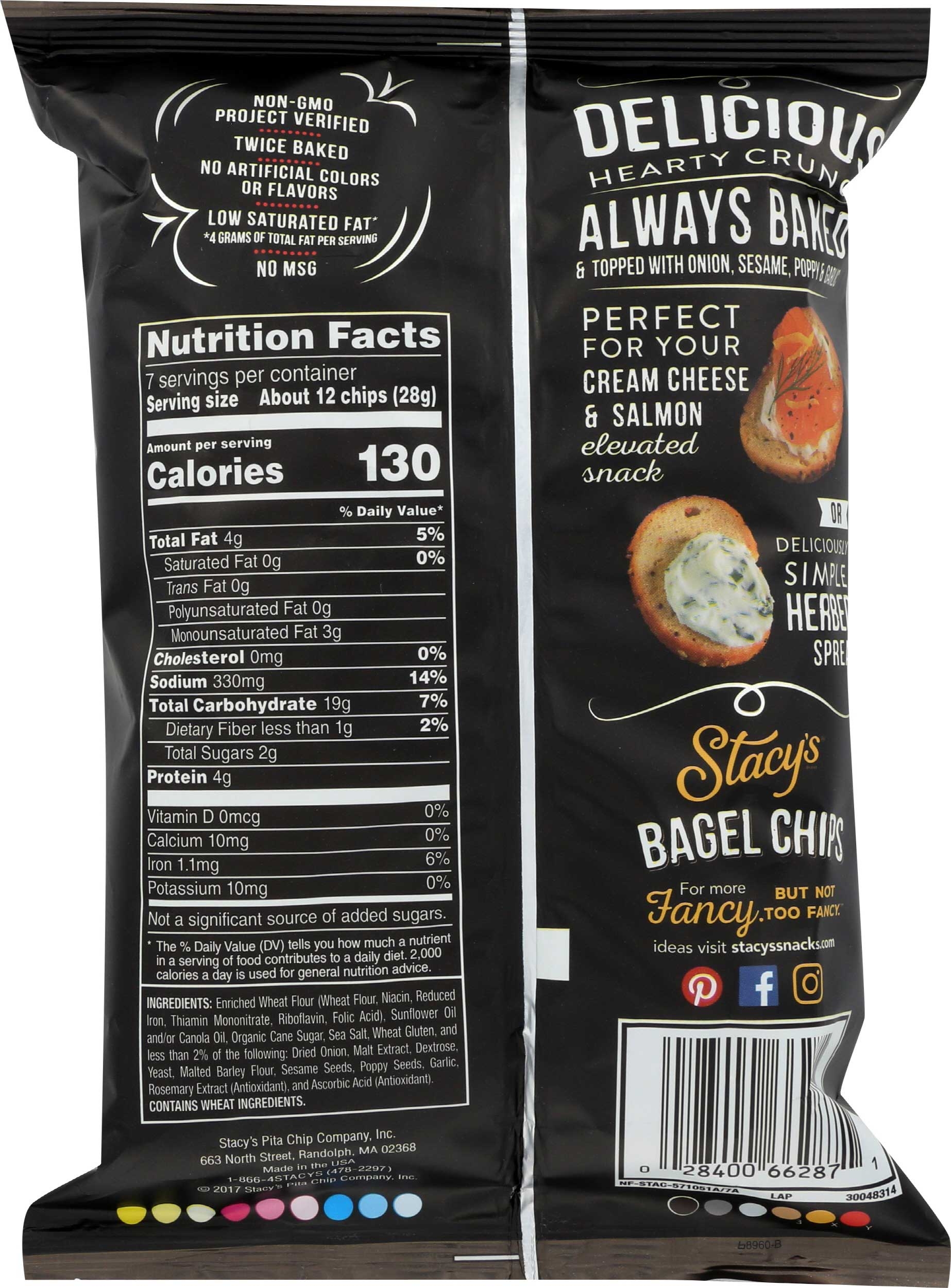 Stacys Everything Bagel Chips, 7 Ounce -- 12 per case