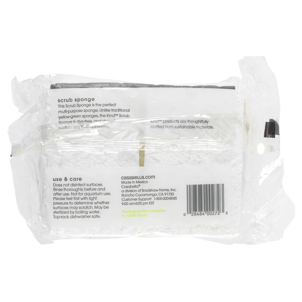 Casabella Kind Plant Based Scrubber Sponge, 6 count -- 8 per case