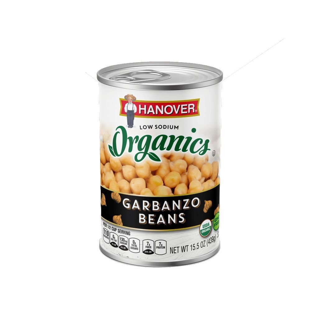 Hanover Organic Low Sodium Garbanzo Beans, 15.5 Ounce -- 12 per case